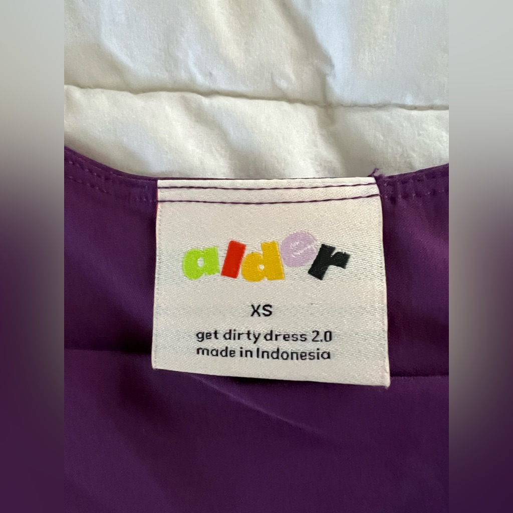 Nwt Alder Get Dirty Dress 2.0 Eggplant Women’s Size Xs Nylon Zipper Pockets — image 5 of 8